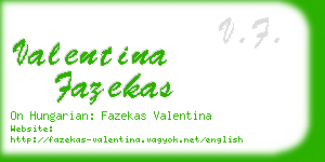 valentina fazekas business card